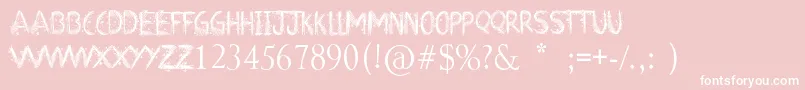 ArtClass Font – White Fonts on Pink Background
