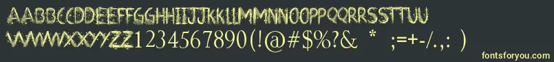 ArtClass Font – Yellow Fonts on Black Background