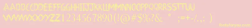 ArtClass Font – Yellow Fonts on Pink Background