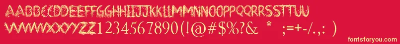 ArtClass Font – Yellow Fonts on Red Background