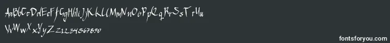 フォントApa – 黒い背景に白い文字