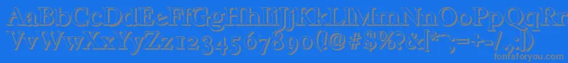 Шрифт CasablancashadowMediumRegular – серые шрифты на синем фоне