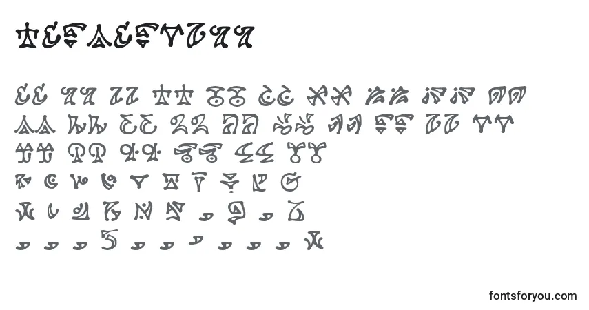 Czcionka DarkartsBb – alfabet, cyfry, specjalne znaki