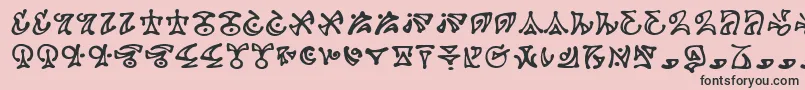 フォントDarkartsBb – ピンクの背景に黒い文字