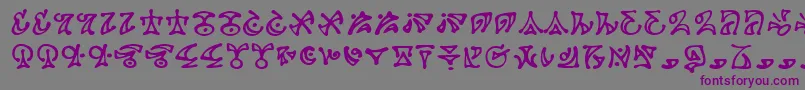 DarkartsBb-fontti – violetit fontit harmaalla taustalla