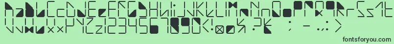 WaterInMyCasio Font – Black Fonts on Green Background