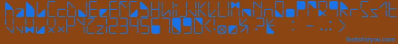 WaterInMyCasio Font – Blue Fonts on Brown Background