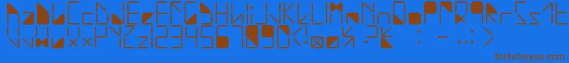 WaterInMyCasio Font – Brown Fonts on Blue Background