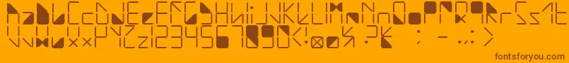 WaterInMyCasio Font – Brown Fonts on Orange Background