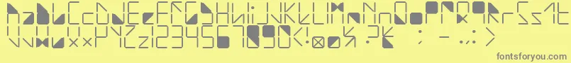 WaterInMyCasio Font – Gray Fonts on Yellow Background