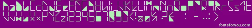 WaterInMyCasio Font – Green Fonts on Purple Background
