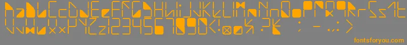 WaterInMyCasio Font – Orange Fonts on Gray Background