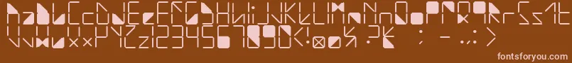 WaterInMyCasio Font – Pink Fonts on Brown Background