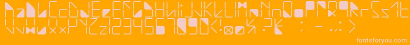 Шрифт WaterInMyCasio – розовые шрифты на оранжевом фоне