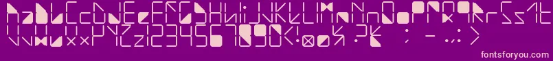 WaterInMyCasio Font – Pink Fonts on Purple Background