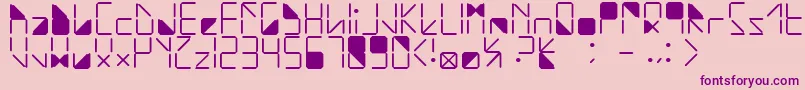 WaterInMyCasio Font – Purple Fonts on Pink Background