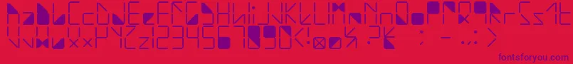 WaterInMyCasio Font – Purple Fonts on Red Background