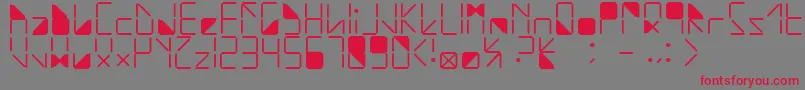 WaterInMyCasio Font – Red Fonts on Gray Background