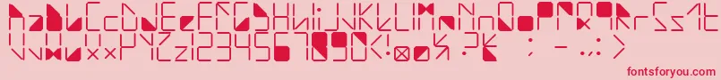 WaterInMyCasio Font – Red Fonts on Pink Background