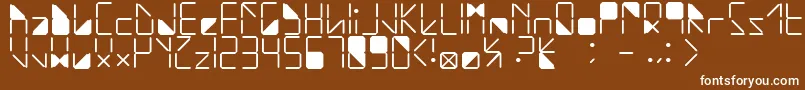 WaterInMyCasio Font – White Fonts on Brown Background