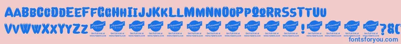 CelebraterPersonalUseDemo Font – Blue Fonts on Pink Background