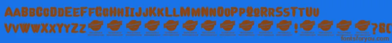 CelebraterPersonalUseDemo Font – Brown Fonts on Blue Background