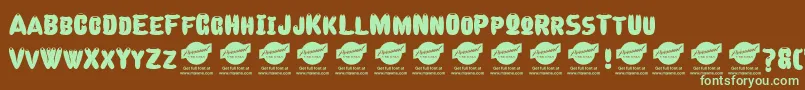 CelebraterPersonalUseDemo Font – Green Fonts on Brown Background