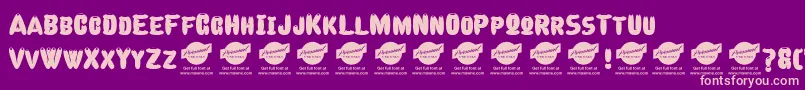 CelebraterPersonalUseDemo Font – Pink Fonts on Purple Background