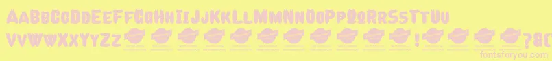 CelebraterPersonalUseDemo Font – Pink Fonts on Yellow Background