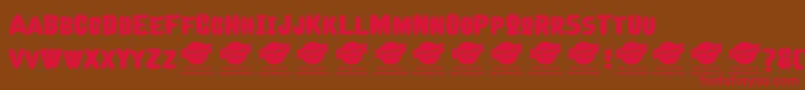 CelebraterPersonalUseDemo Font – Red Fonts on Brown Background