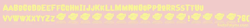 CelebraterPersonalUseDemo Font – Yellow Fonts on Pink Background