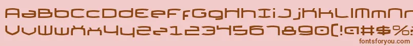 Thunder2v2-fontti – ruskeat fontit vaaleanpunaisella taustalla