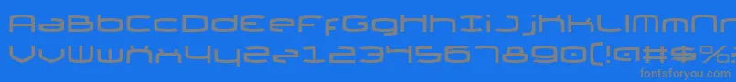 Fonte Thunder2v2 – fontes cinzas em um fundo azul