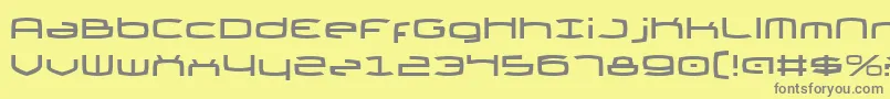 Thunder2v2-Schriftart – Graue Schriften auf gelbem Hintergrund