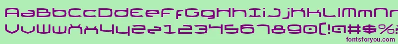 Thunder2v2 Font – Purple Fonts on Green Background