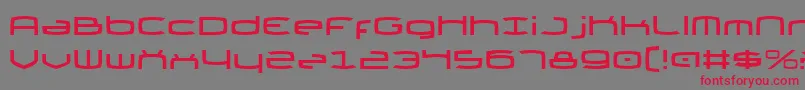 Thunder2v2-Schriftart – Rote Schriften auf grauem Hintergrund
