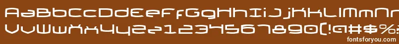 フォントThunder2v2 – 茶色の背景に白い文字