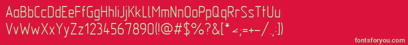 フォントGost2.30481 – 赤い背景に緑の文字