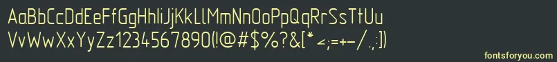 フォントGost2.30481 – 黒い背景に黄色の文字