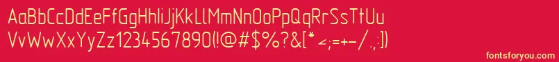 Gost2.30481 Font – Yellow Fonts on Red Background