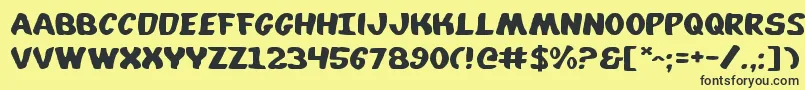 WhatafontExpanded Font – Black Fonts on Yellow Background