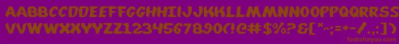 WhatafontExpanded Font – Brown Fonts on Purple Background