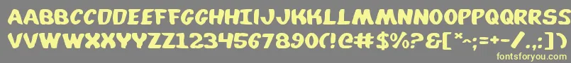 WhatafontExpanded Font – Yellow Fonts on Gray Background