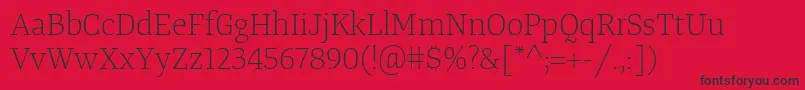 TangerserifmediumulLight Font – Black Fonts on Red Background
