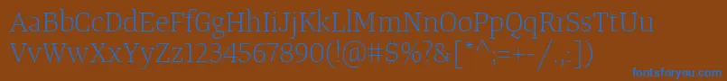 Шрифт TangerserifmediumulLight – синие шрифты на коричневом фоне