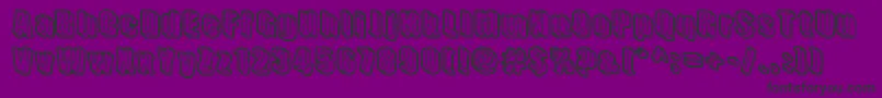 Czcionka SensoryCortex – czarne czcionki na fioletowym tle