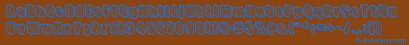 SensoryCortex Font – Blue Fonts on Brown Background