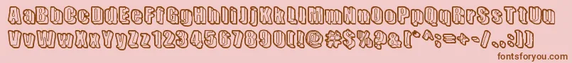 SensoryCortex Font – Brown Fonts on Pink Background