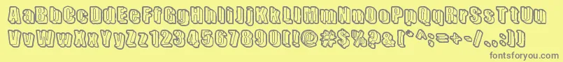 SensoryCortex-Schriftart – Graue Schriften auf gelbem Hintergrund