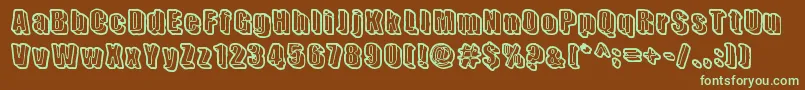 SensoryCortex Font – Green Fonts on Brown Background